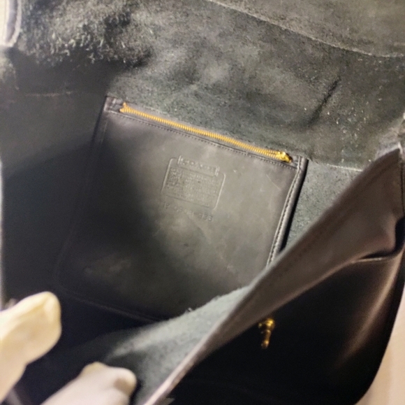 RARE Vintage 80’s Collector Condition Coach Courier Bag # 9800 in Black Leather. - Picture 8 of 12